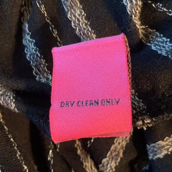 Betsey Johnson Black Silver Metallic Mesh Dress - 8 - Picture 12 of 12